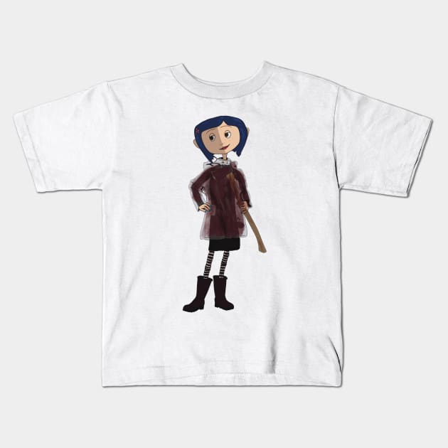 Bloody Rain Coat Kids T-Shirt by strayheartbja